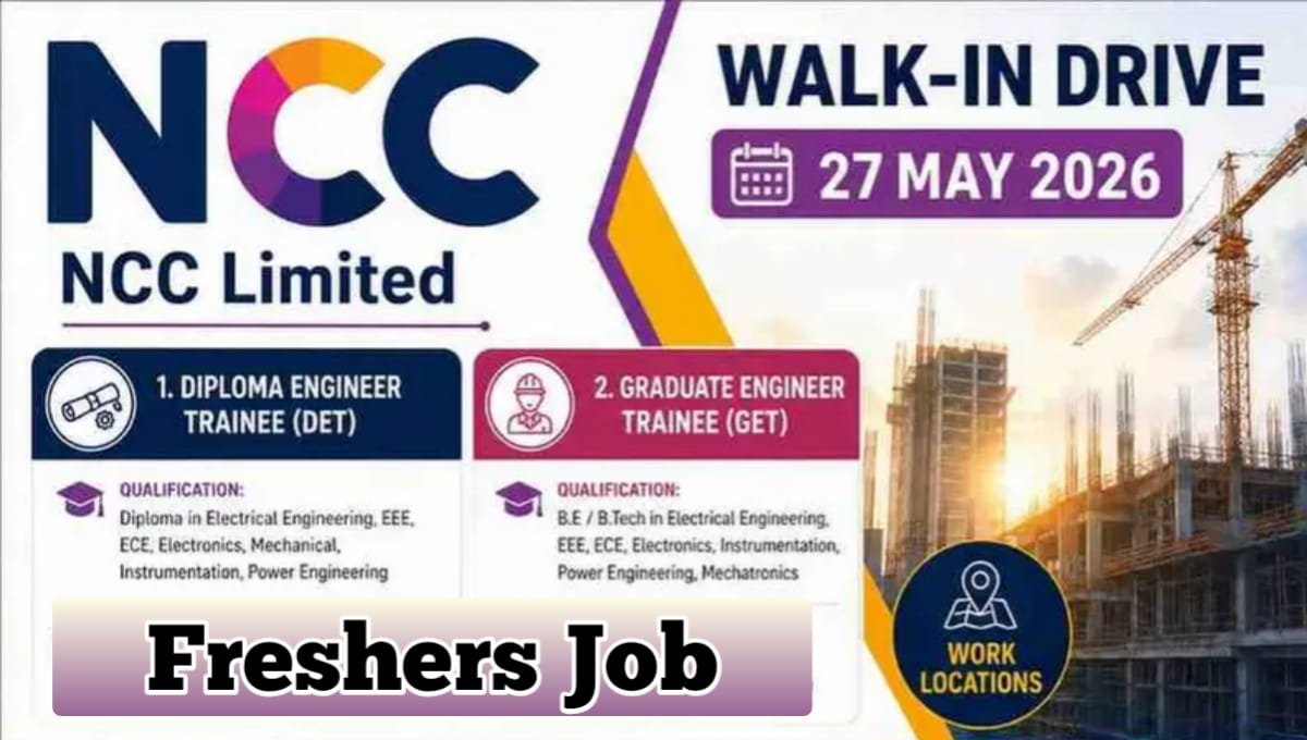 NCC Limited DET & GET Hiring 2026