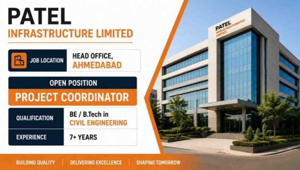 Patel Infrastructure Ltd Hiring