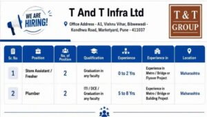 T&T Infra Ltd Hiring 2026