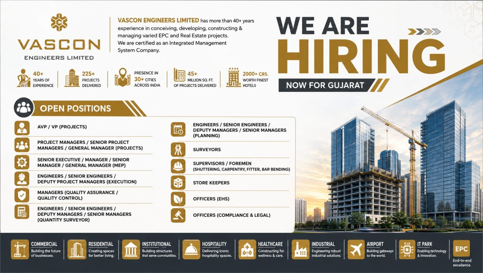 Vascon Engineers Limited Careers 2026