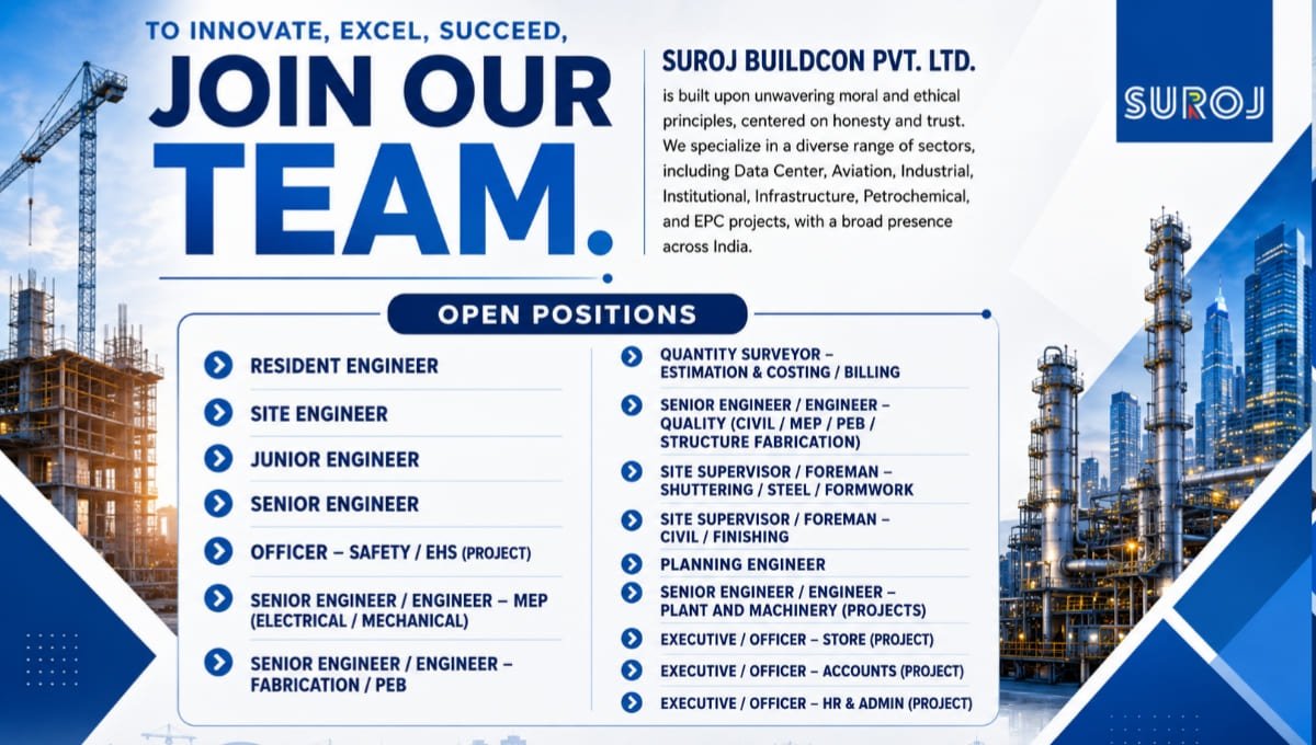 Suroj Buildcon Walk-In Interview 2026