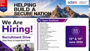 Adani Defence & Aerospace Recruitment Drive 2026