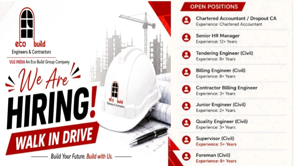 Eco Build Engineers & Contractors Recruitment Drive