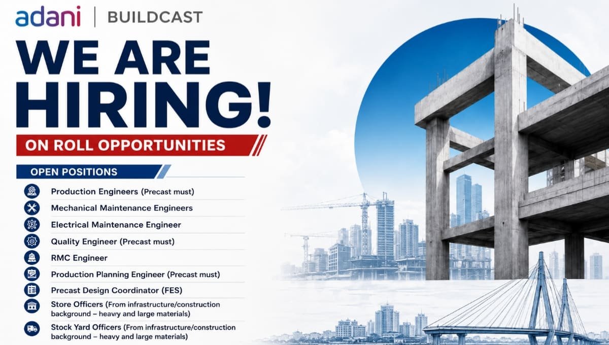 Adani Buildcast Recruitment 2026