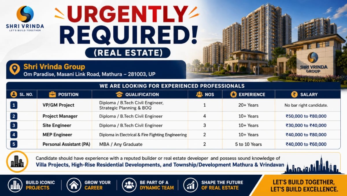 Shri Vrinda Group Careers 2026