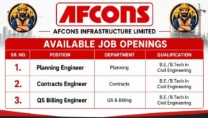 Afcons Hiring Civil Engineers