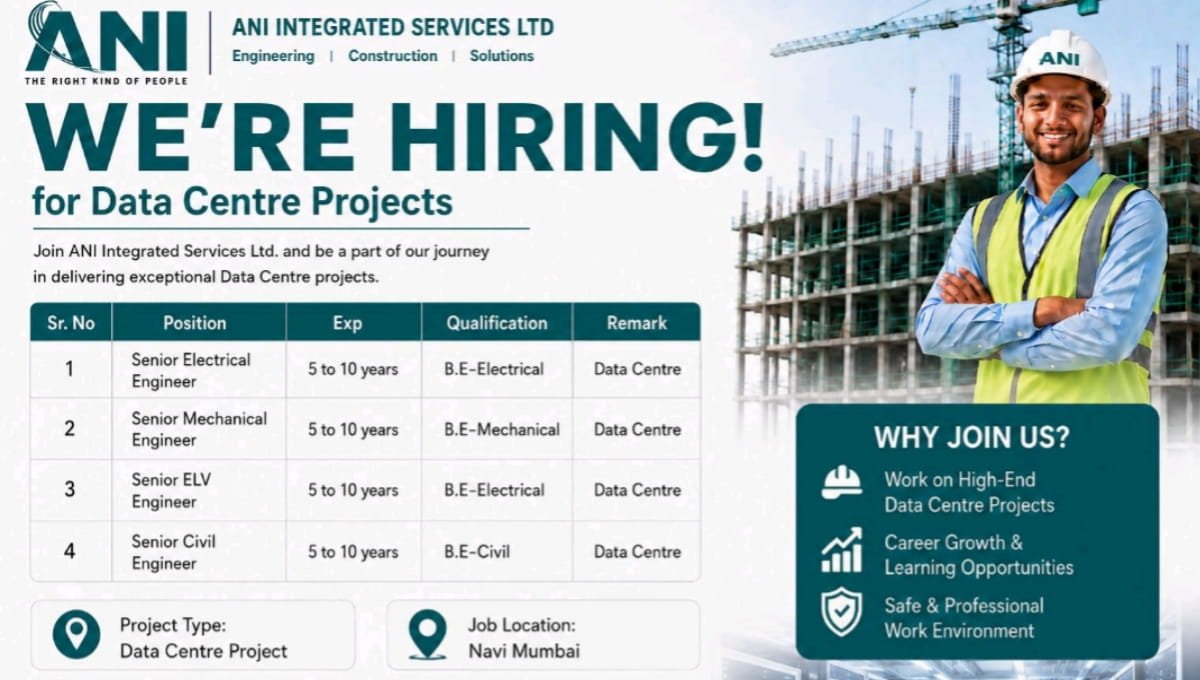 ANI Integrated Services Ltd Recruitment 2026