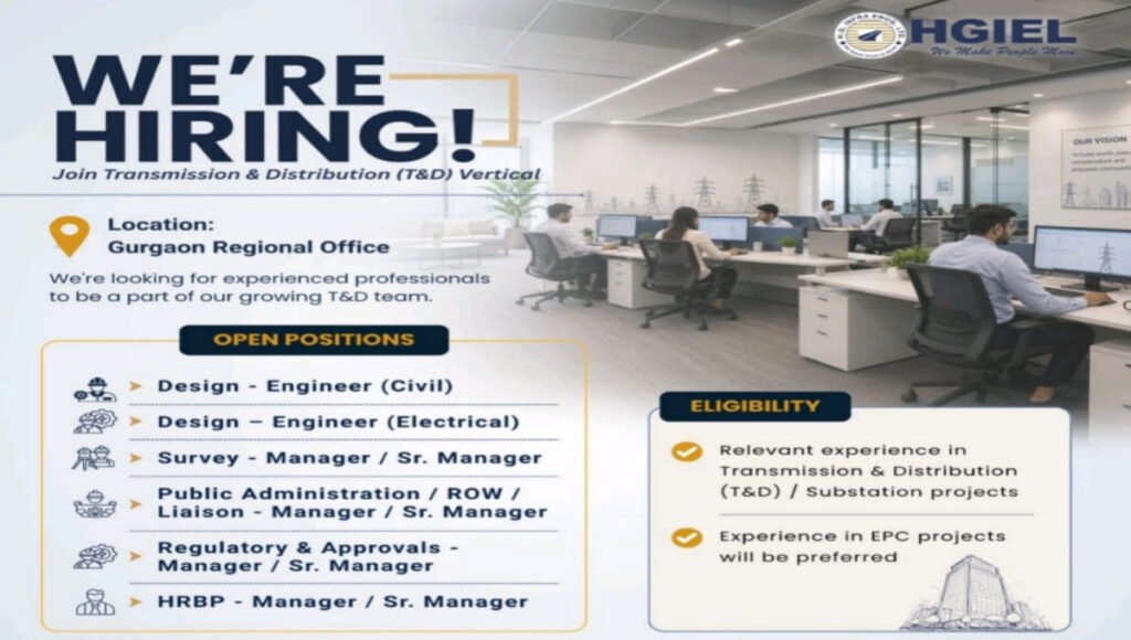 HG Infra Engineering Ltd Latest Job Vacancy