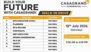 Casagrand Ecotech Walk-In Interview 2026