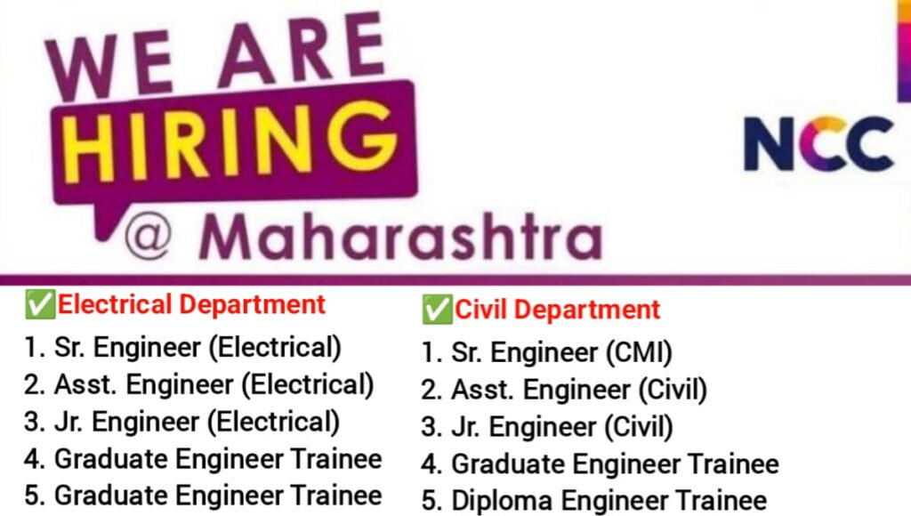 Career Opportunities with NCC Limited
