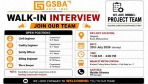 GSBA Builders Walk-In Interview July 2026