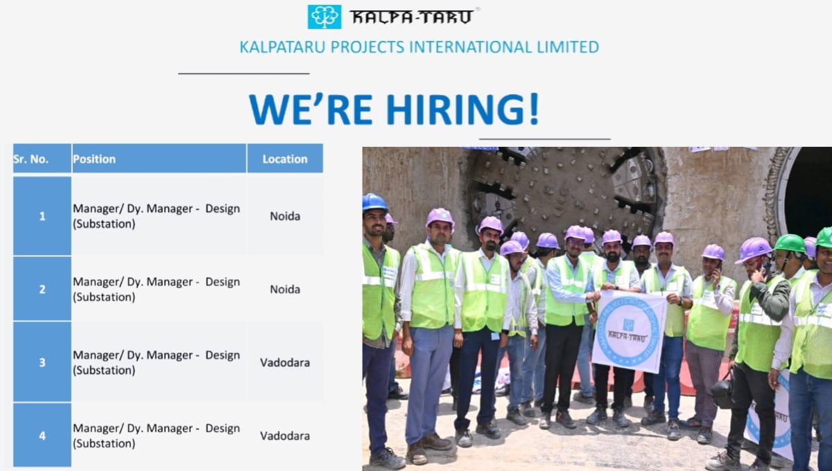 Kalpataru Projects International Ltd Job Opening