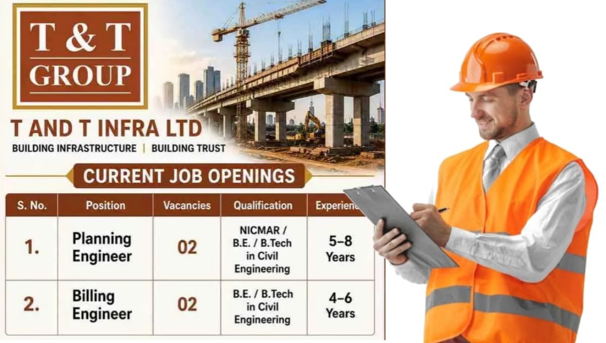 T And T Infra Ltd Hiring 2026