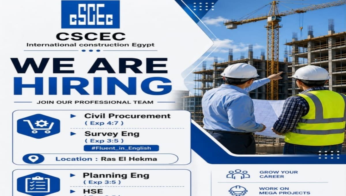 CSCEC International Construction Egypt Hiring