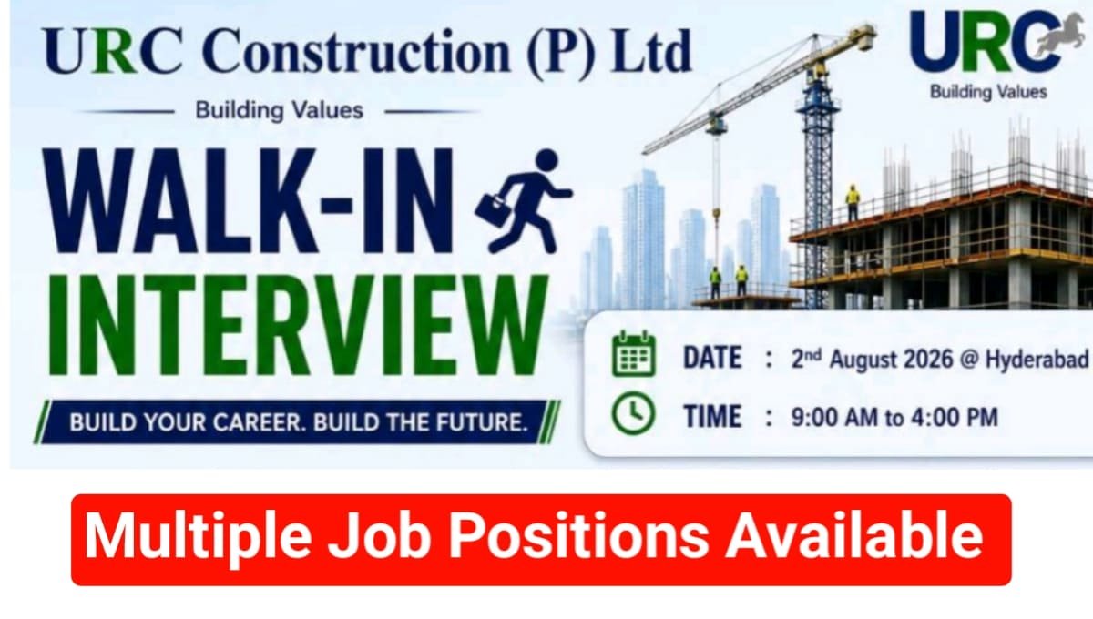 URC Construction Walk-In Interview August 2026