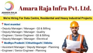 Amara Raja Infra Pvt Ltd Vacancy