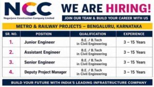 NCC Limited Vacancy
