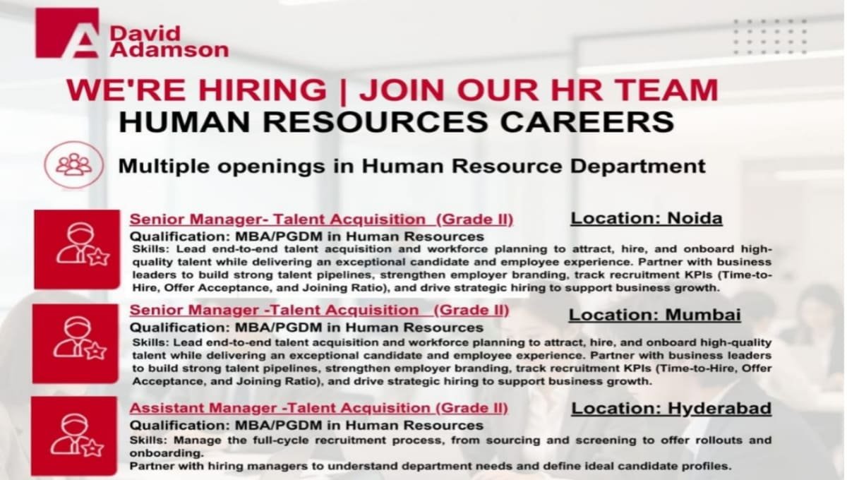 David Adamson Group Jobs 2026