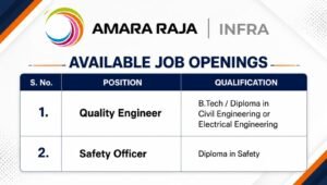 Amara Raja Infra Recruitment