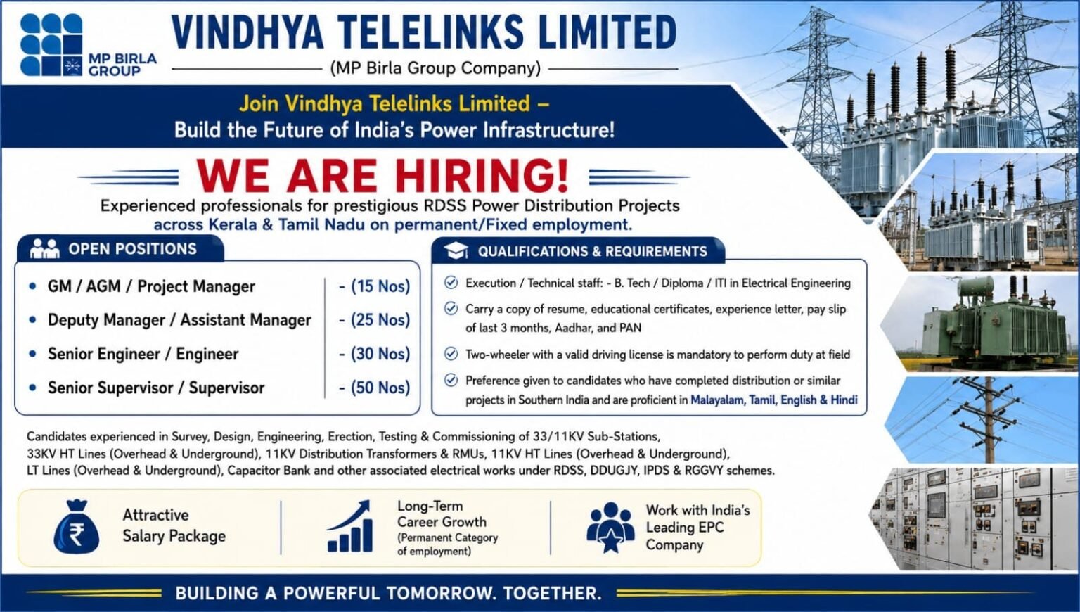 Vindhya Telelinks Limited Walk-in Interview August 2026