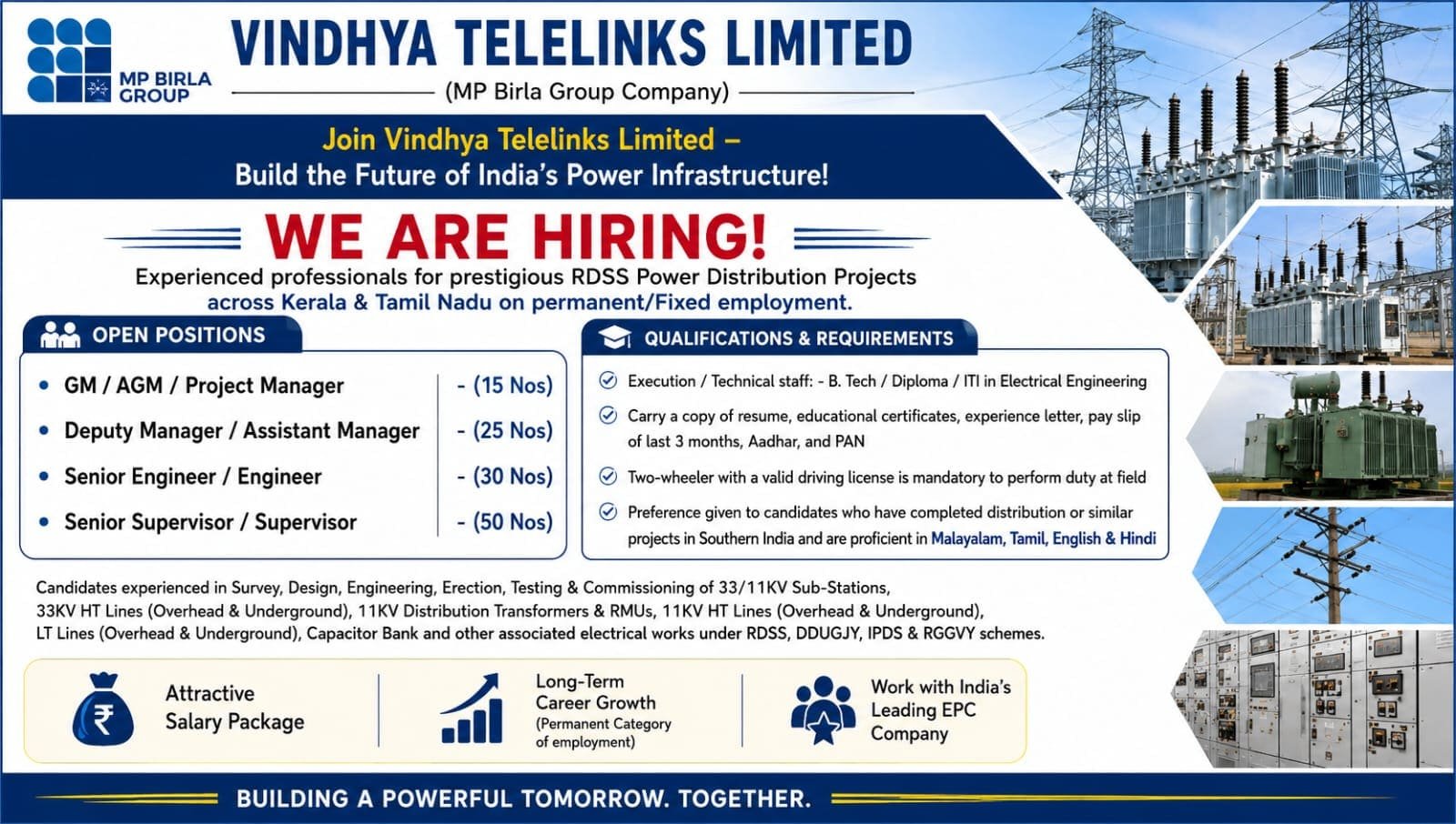Vindhya Telelinks Limited Walk-in Interview August 2026