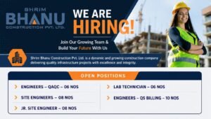 Shrim Bhanu Construction Walk-In Interview