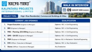 Kalpataru Projects Walk-In Interview
