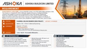 Ashoka Buildcon Recruitment 2026
