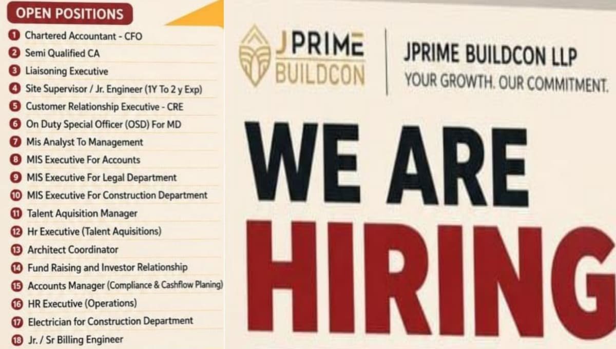 JPRIME Buildcon LLP Recruitment 2026
