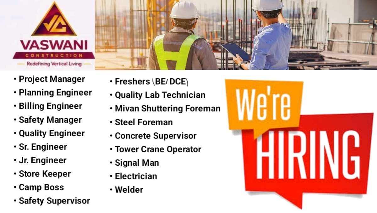 Vaswani Construction Job Vacancy