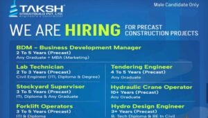 TAKSH Structbuild Pvt Ltd Vacancy