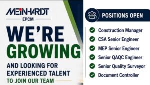 Meinhardt EPCM Recruitment 2026