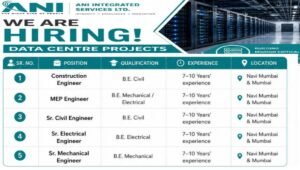 ANI Integrated Services Ltd Hiring Engineers
