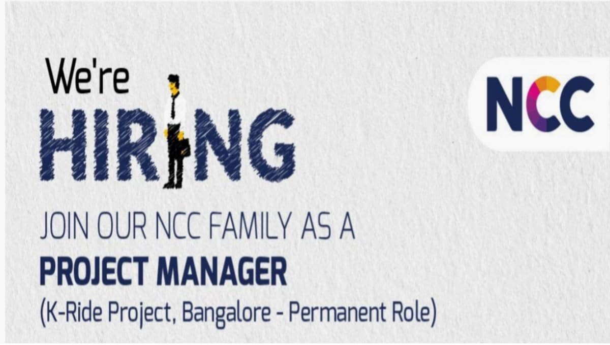 NCC Project Manager Recruitment 2026