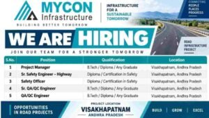 MYCON Infrastructure Recruitment 2026