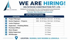 Deltatechs Construction Pvt Ltd Vacancy 2026