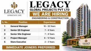 Legacy Global Projects Pvt Ltd Hiring
