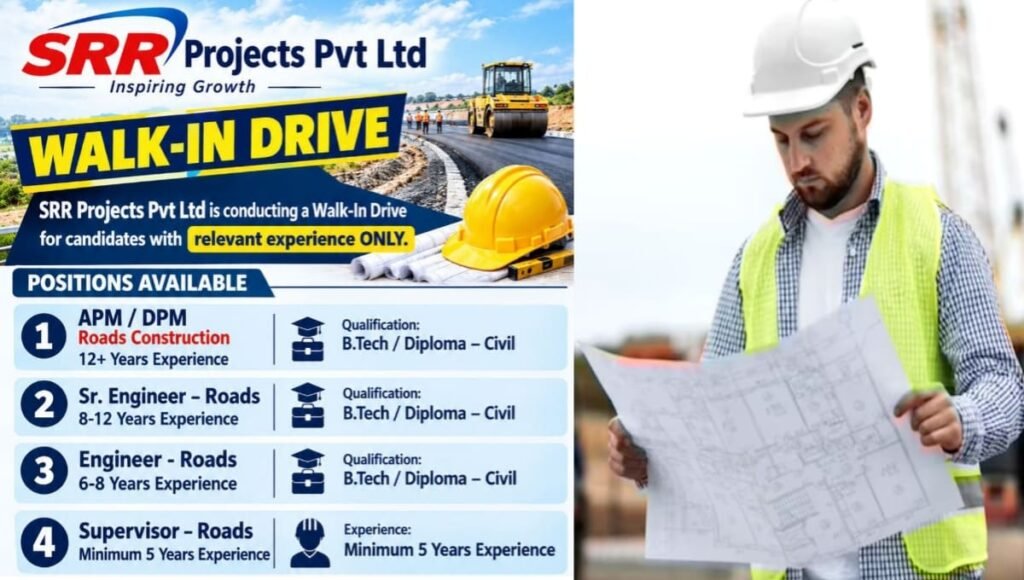 SRR Projects Pvt Ltd Walk-In Interview