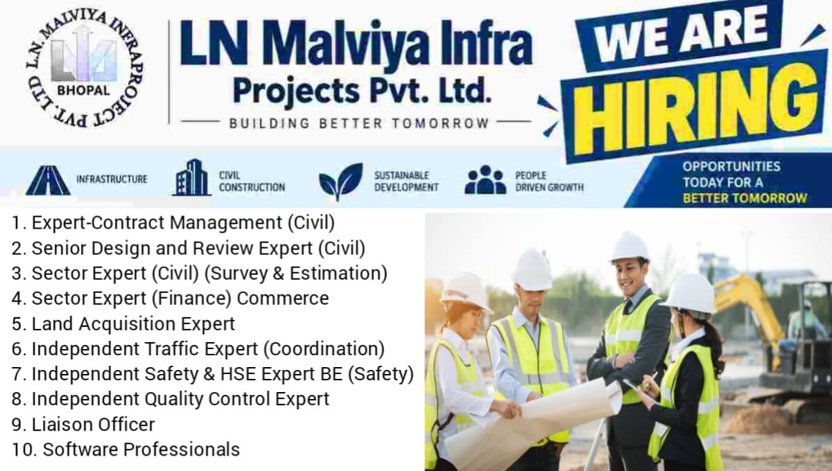 LN Malviya Infra Projects Urgent Hiring