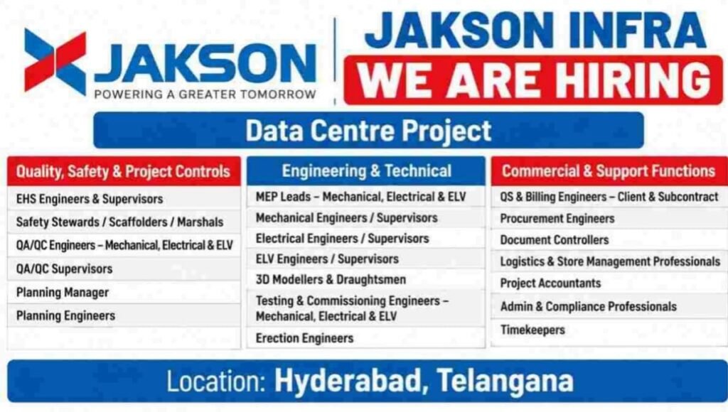 JAKSON Infra Recruitment Drive