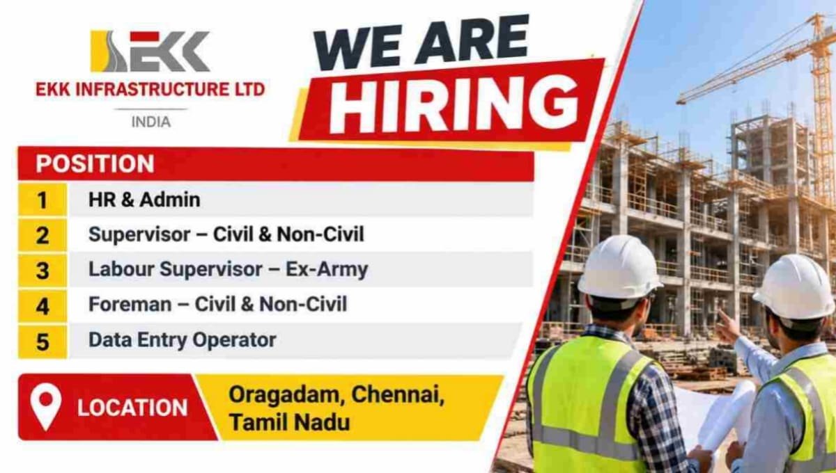 EKK Infrastructure Recruitment 2026