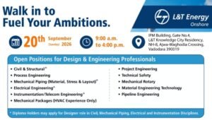 L&T Energy Walk-In Interview at Vadodara 
