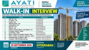 Ayati Constructions Walk-In Interview 2026