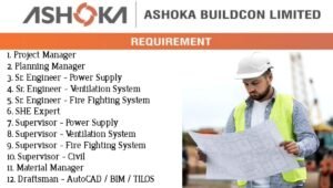 Ashoka Buildcon Job Vacancies