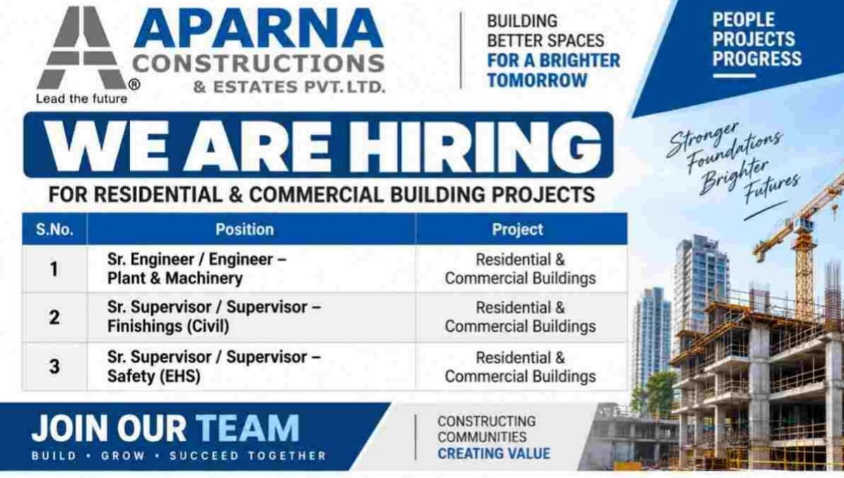 Aparna Constructions Job Openings