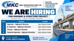 MKC Infrastructure Ltd Job Openings 