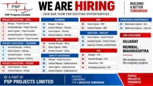 PSP Projects Ltd Vacancies