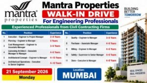 Mantra Properties Walk-In Interview