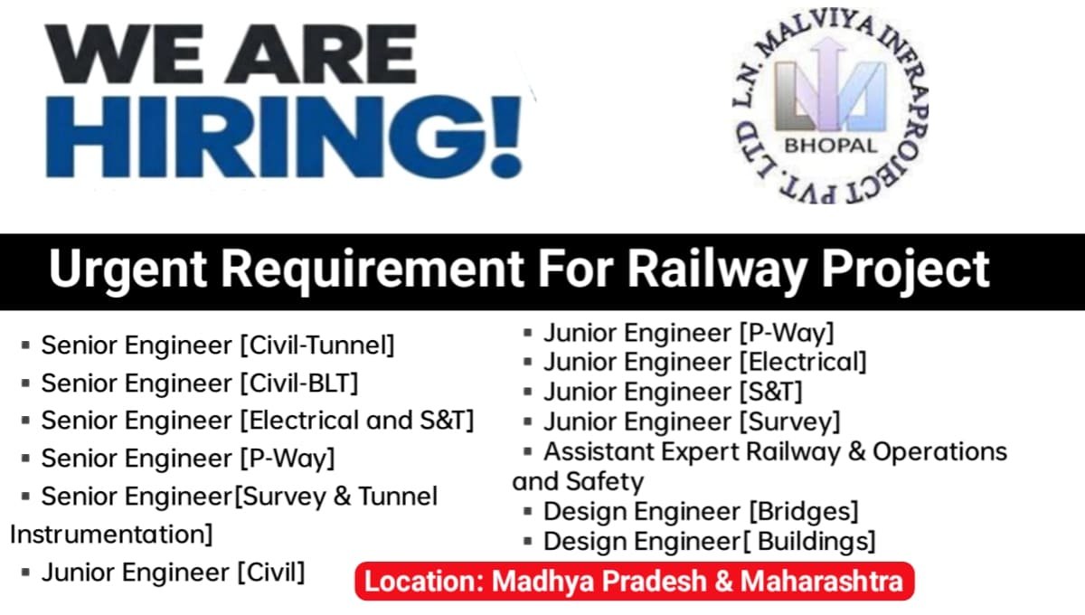 LN Malviya Infra Urgent Requirement