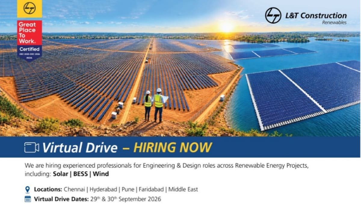 L&T Construction Renewables Hiring 2026
